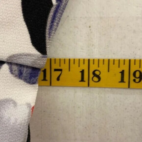 Luxe Carmen Marc Valvo Dress Red,White & Blue Floral Sleeveless Sheath Size 10 - Picture 3 of 8